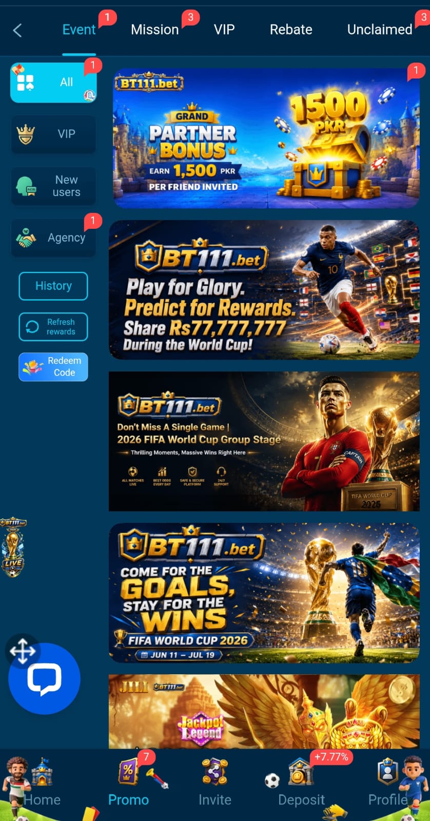 BT111bet Game Download